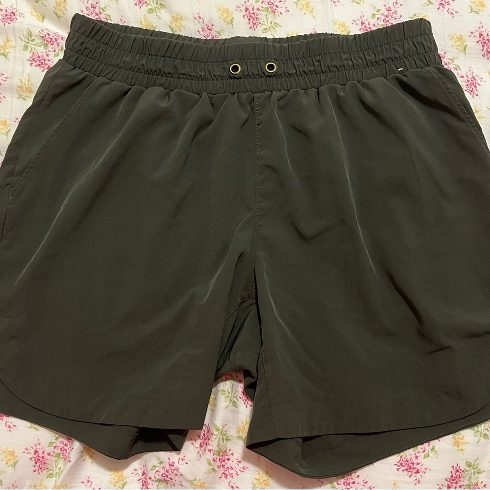 Olive Green Athletic Shorts